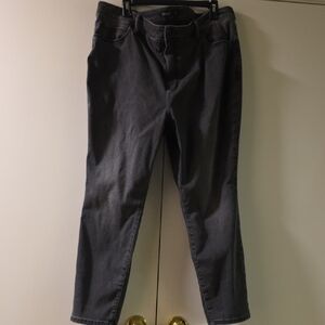 Simply Vera Vera Wang Skinny plus jeans   Black/gray faded style 22w